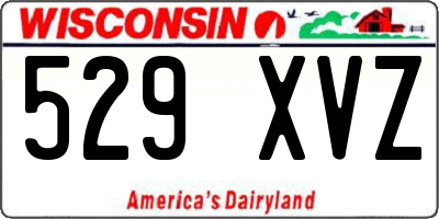 WI license plate 529XVZ