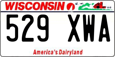WI license plate 529XWA