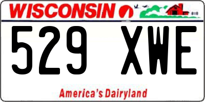 WI license plate 529XWE