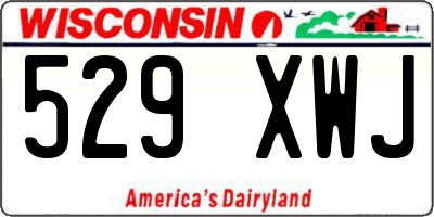 WI license plate 529XWJ