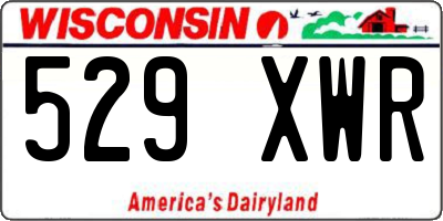 WI license plate 529XWR