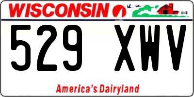 WI license plate 529XWV