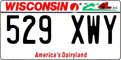 WI license plate 529XWY