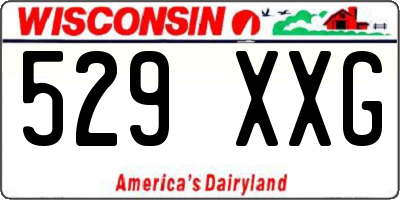 WI license plate 529XXG