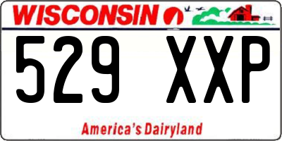 WI license plate 529XXP