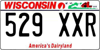 WI license plate 529XXR