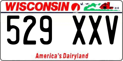 WI license plate 529XXV