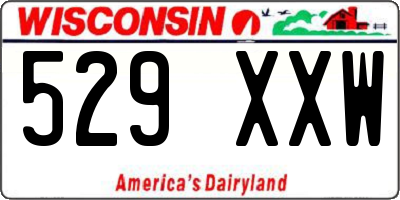WI license plate 529XXW