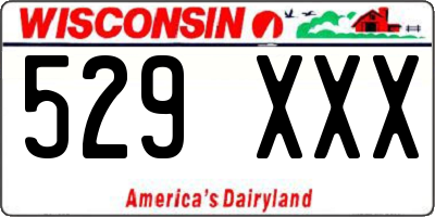 WI license plate 529XXX