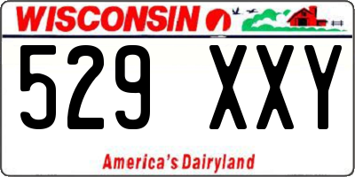 WI license plate 529XXY