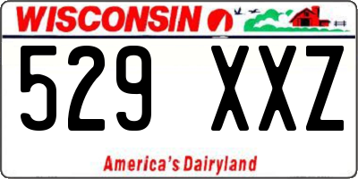 WI license plate 529XXZ