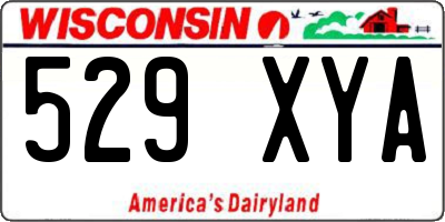 WI license plate 529XYA