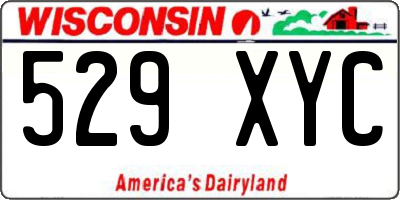 WI license plate 529XYC