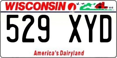 WI license plate 529XYD