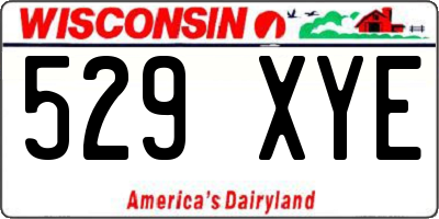 WI license plate 529XYE