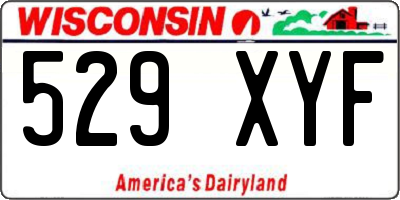 WI license plate 529XYF