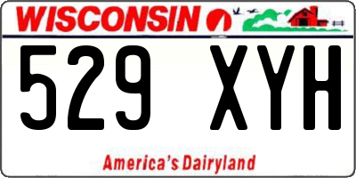 WI license plate 529XYH