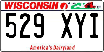 WI license plate 529XYI