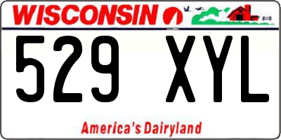 WI license plate 529XYL