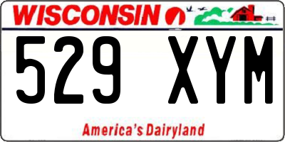 WI license plate 529XYM