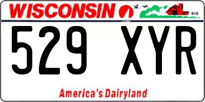 WI license plate 529XYR