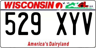 WI license plate 529XYV