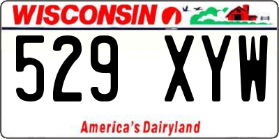 WI license plate 529XYW