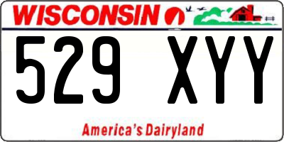 WI license plate 529XYY