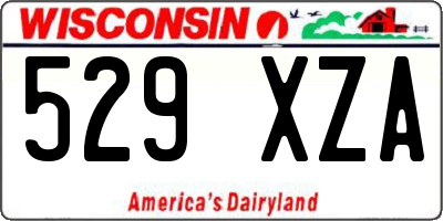 WI license plate 529XZA