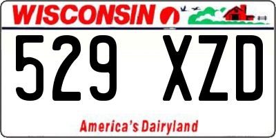 WI license plate 529XZD