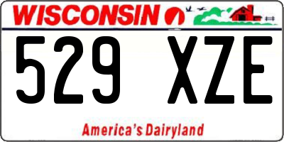WI license plate 529XZE