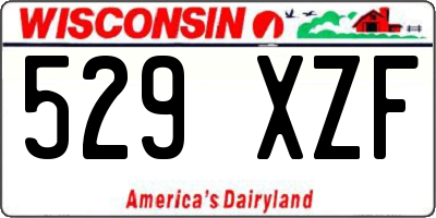 WI license plate 529XZF