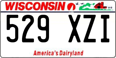 WI license plate 529XZI