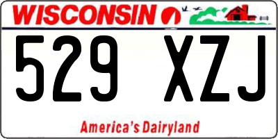 WI license plate 529XZJ