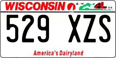 WI license plate 529XZS