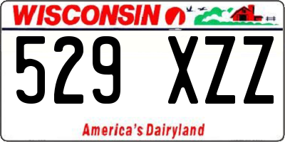 WI license plate 529XZZ