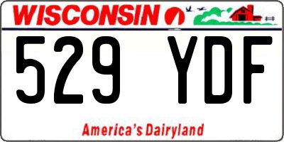 WI license plate 529YDF