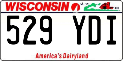 WI license plate 529YDI