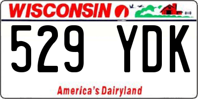 WI license plate 529YDK