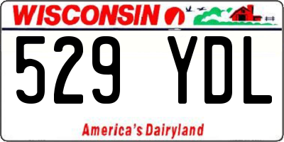 WI license plate 529YDL