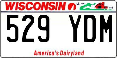 WI license plate 529YDM