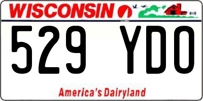 WI license plate 529YDO