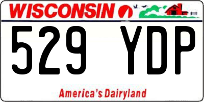 WI license plate 529YDP