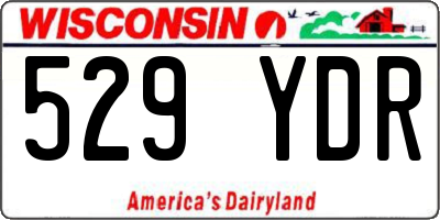 WI license plate 529YDR