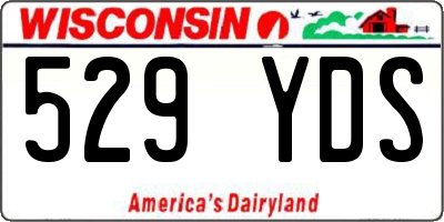 WI license plate 529YDS