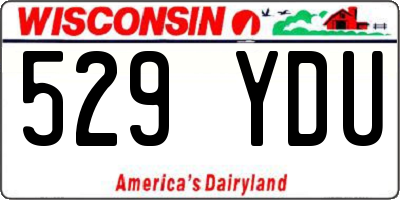 WI license plate 529YDU