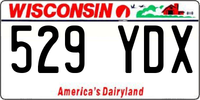 WI license plate 529YDX