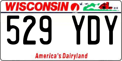 WI license plate 529YDY