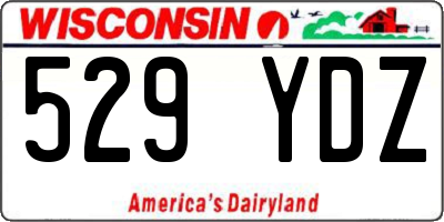 WI license plate 529YDZ