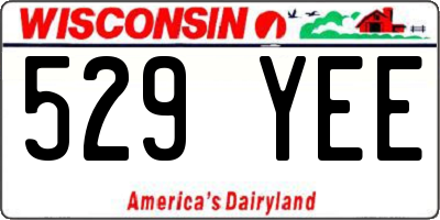 WI license plate 529YEE